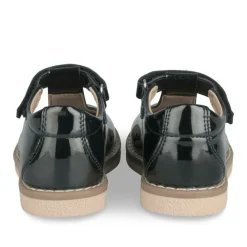 Derbies Babies NOIR Fille Motif Vernis Scratch