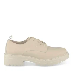 Derbies BEIGE Femme CUIR Motif Uni Lacets