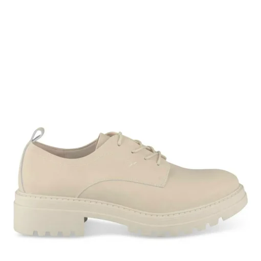 Derbies BEIGE Femme CUIR Motif Uni Lacets