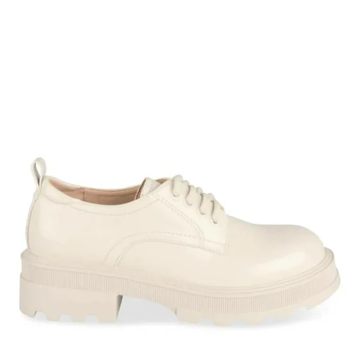 Derbies BEIGE Femme Motif Uni Lacets