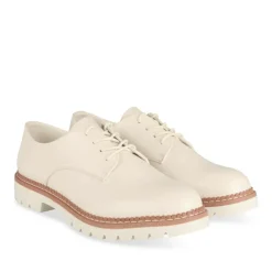 Derbies BEIGE Femme Motif Uni Lacets