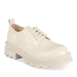 Derbies BEIGE Femme Motif Uni Lacets