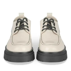 Derbies BEIGE Femme Motif Vernis Lacets