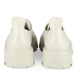 Derbies BEIGE Femme Motif Vernis Lacets