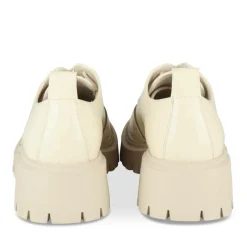 Derbies BEIGE Femme Motif Vernis Lacets