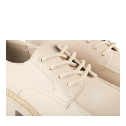 Derbies BEIGE Femme Motif Vernis Lacets