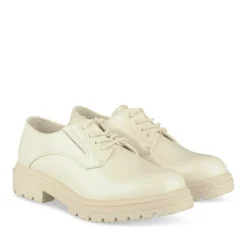Derbies BEIGE Fille Motif Vernis Lacets