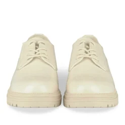 Derbies BEIGE Fille Motif Vernis Lacets
