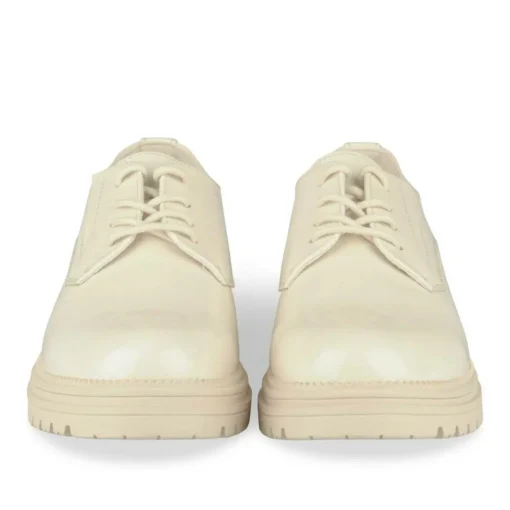 Derbies BEIGE Fille Motif Vernis Lacets