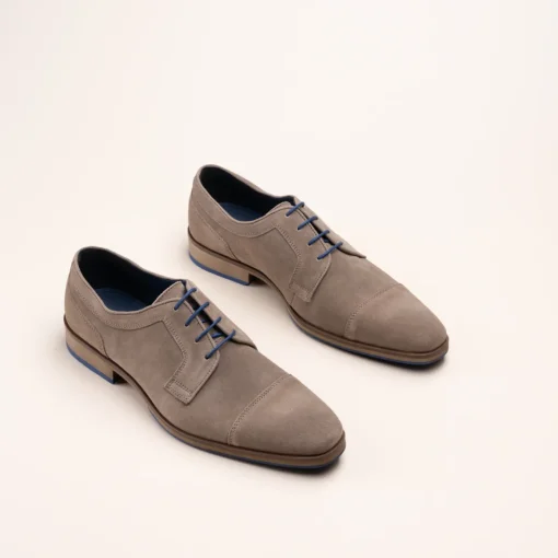 Derbies BEIGE Homme CUIR Motif Uni Lacets