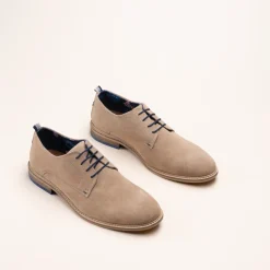 Derbies BEIGE Homme CUIR Motif Uni Lacets