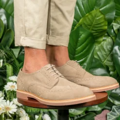 Derbies BEIGE Homme CUIR Lacets