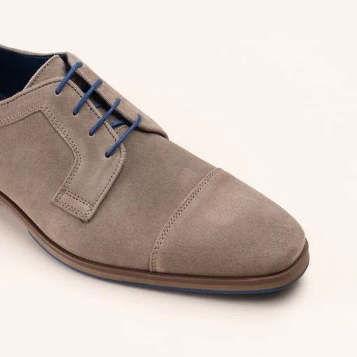 Derbies BEIGE Homme CUIR Motif Uni Lacets
