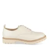 Derbies BLANC Femme Motif Vernis Lacets