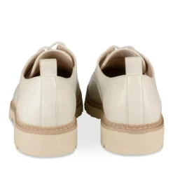 Derbies BLANC Femme Motif Vernis Lacets