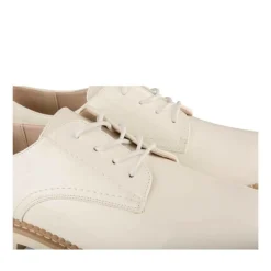 Derbies BLANC Femme Motif Vernis Lacets