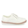 Derbies BLANC Fille Lacets