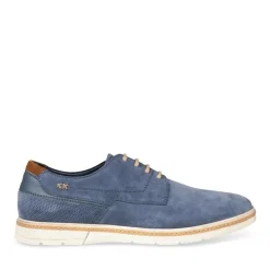 Derbies BLEU Homme CUIR Motif Uni Lacets
