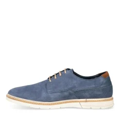 Derbies BLEU Homme CUIR Motif Uni Lacets