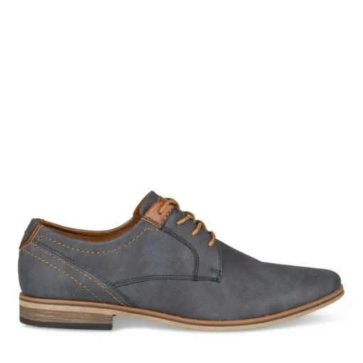 Derbies BLEU Homme Motif Uni Lacets