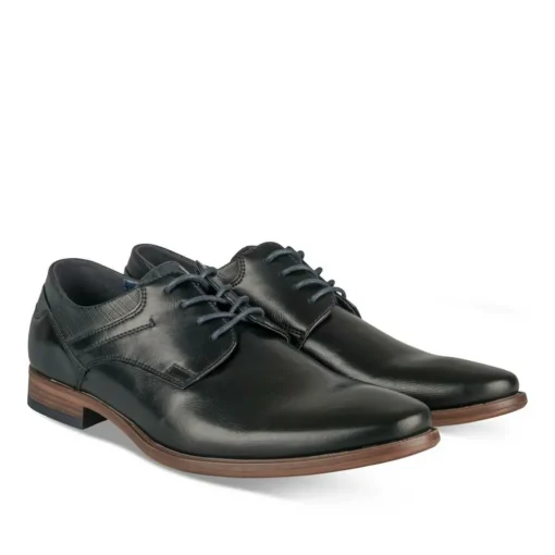 Derbies BLEU Homme Motif Uni Lacets