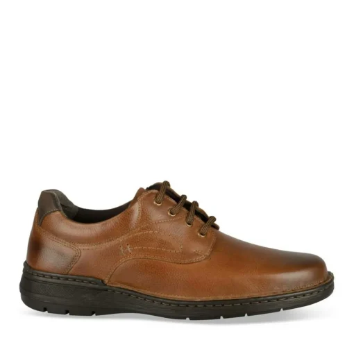 Derbies COGNAC Homme CUIR Motif Uni Lacets