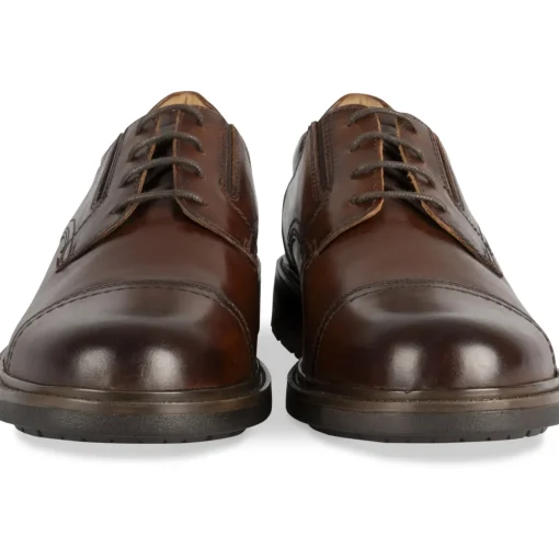 Derbies COGNAC Homme CUIR Motif Uni Lacets