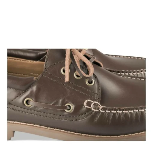 Derbies Confort MARRON Homme CUIR Motif Uni Lacets