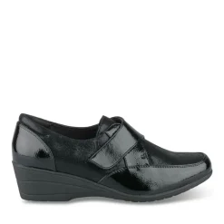 Derbies Confort NOIR Femme Motif Uni Scratch
