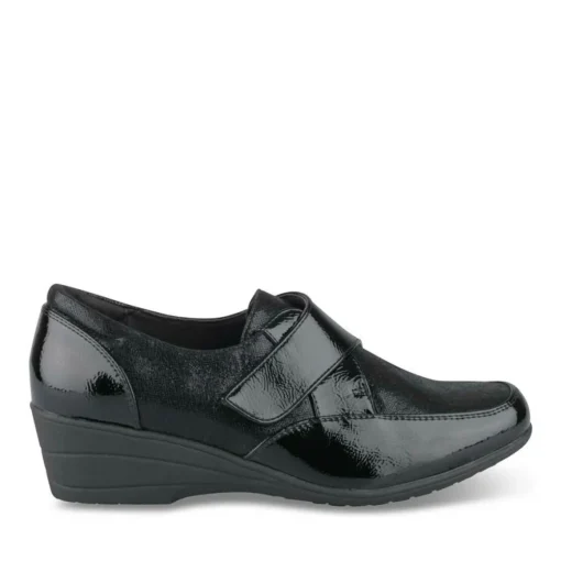 Derbies Confort NOIR Femme Motif Uni Scratch