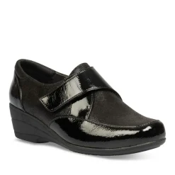 Derbies Confort NOIR Femme Motif Uni Scratch