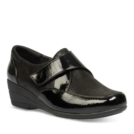 Derbies Confort NOIR Femme Motif Uni Scratch