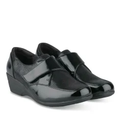 Derbies Confort NOIR Femme Motif Uni Scratch