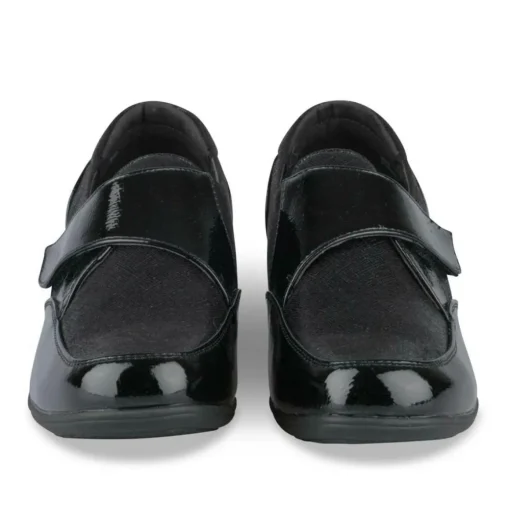 Derbies Confort NOIR Femme Motif Uni Scratch