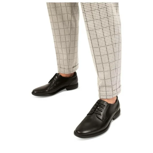 Derbies Confort NOIR Homme CUIR Motif Uni Lacets