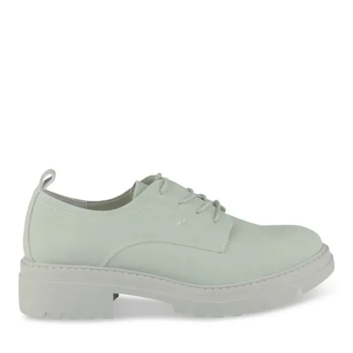 Derbies GRIS Femme CUIR Motif Uni Lacets