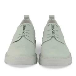 Derbies GRIS Femme CUIR Motif Uni Lacets