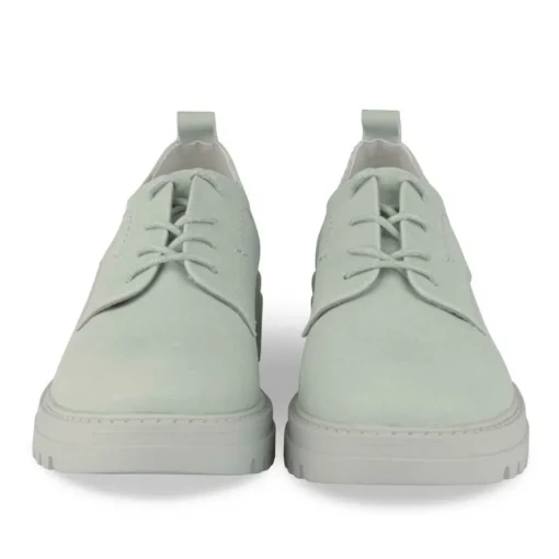 Derbies GRIS Femme CUIR Motif Uni Lacets