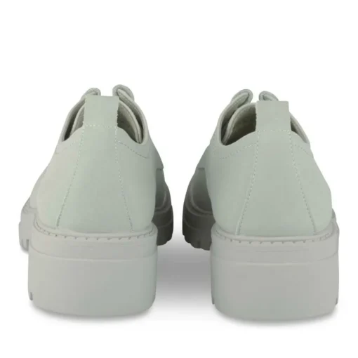 Derbies GRIS Femme CUIR Motif Uni Lacets