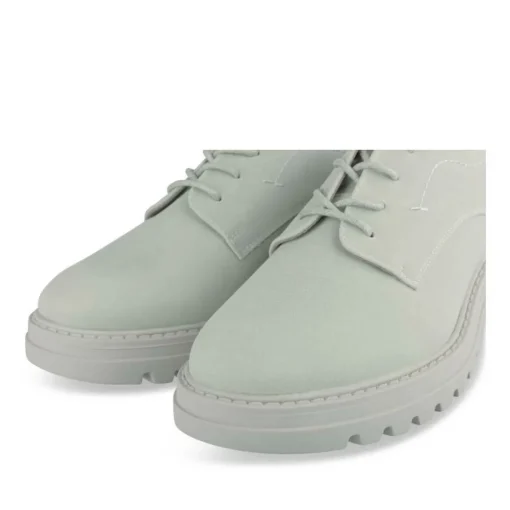 Derbies GRIS Femme CUIR Motif Uni Lacets