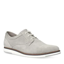 Derbies GRIS Homme CUIR Motif Uni A Enfiler