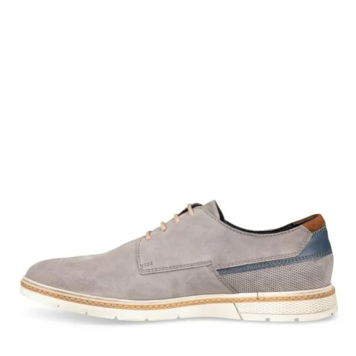 Derbies GRIS Homme CUIR Motif Uni Lacets