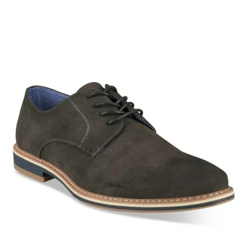 Derbies GRIS Homme Motif Uni Lacets