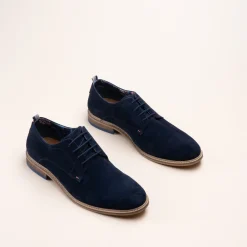Derbies MARINE Homme CUIR Motif Uni Lacets
