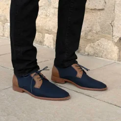 Derbies MARINE Homme Motif Uni Lacets
