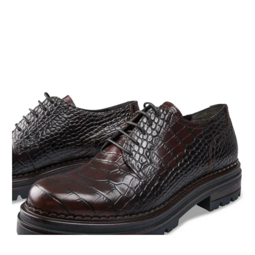 Derbies MARRON Femme CUIR Motif Uni Lacets