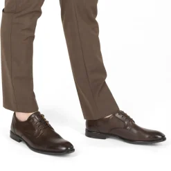 Derbies MARRON Homme CUIR Motif Uni A Enfiler