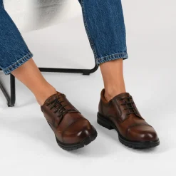 Derbies MARRON Homme CUIR Motif Uni Lacets