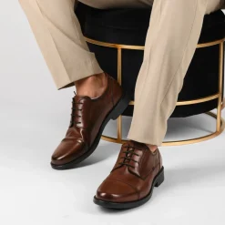 Derbies MARRON Homme CUIR Motif Uni Lacets