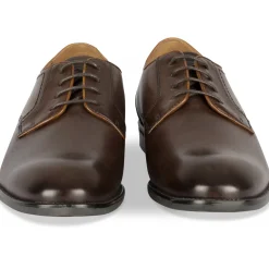 Derbies MARRON Homme CUIR Motif Uni A Enfiler